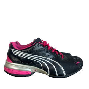 Puma Tazon 6 Women's Shoe Black Pink Silver Size 7.5 SKU#24309